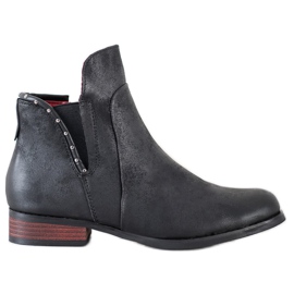 Goodin Stylische Stiefel mit Reißverschluss schwarz
