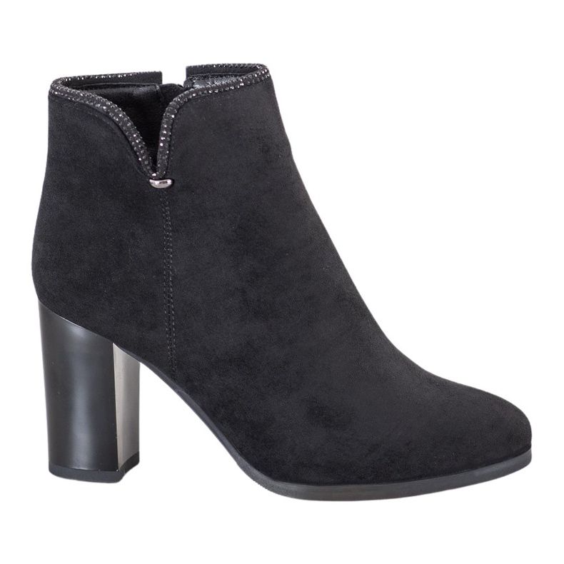 Goodin Elegante Stiefel mit Kristallen schwarz