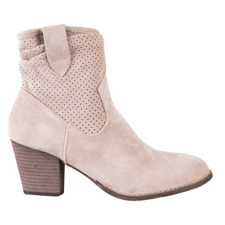Bestelle Klassische durchbrochene Cowboystiefel beige