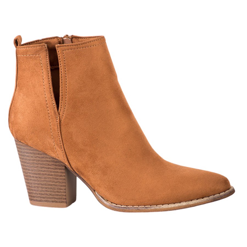 Erynn Wildlederstiefeletten mit Schnitt braun