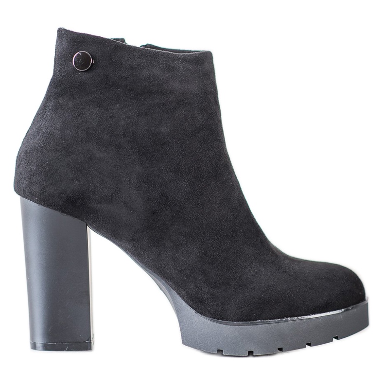 Goodin Stiefel mit mattem Absatz schwarz