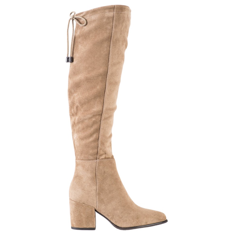 VINCEZA Wildlederstiefel beige