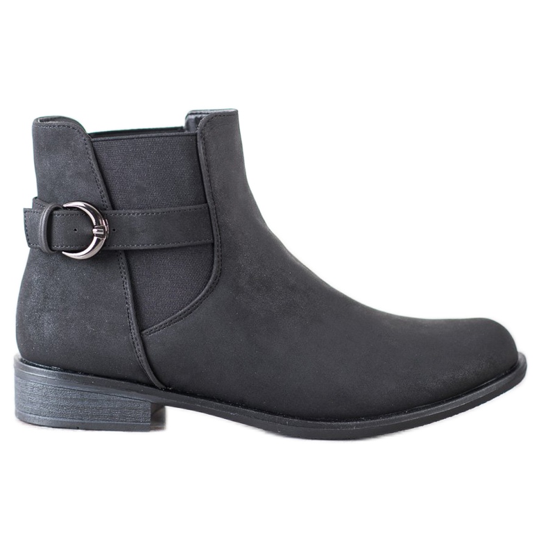 Goodin Slip-on-Booties mit Schnalle schwarz