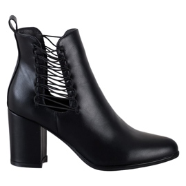 VINCEZA Stiefel mit Cut-Outs schwarz
