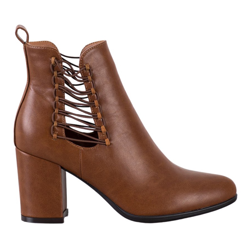VINCEZA Stiefel mit Cut-Outs braun