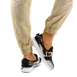 Sportschuhe zum Hineinschlüpfen in Schwarz und Gold B120-2 golden