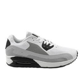 Weiße Herren Sportschuhe 1503 grau