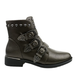 Braune Damenstiefel mit Aotoria-Buchstaben