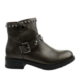 Braune Damenstiefel mit Buchstaben aus Eira