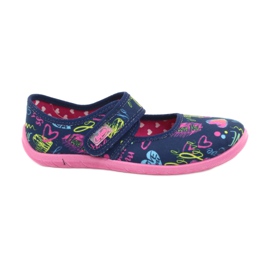 Befado Kinderschuhe 945X431 marineblau rosa
