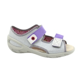 Befado Kinderschuhe 065X144 lila silber grau