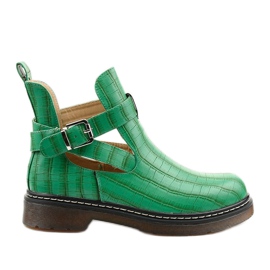 Grüne Stiefel mit einer Nild-Schnalle