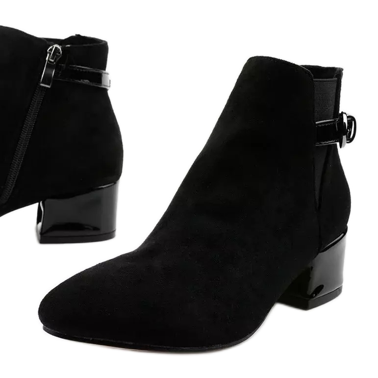 Schwarze Stiefel mit kleinem Pfosten von Brizaris