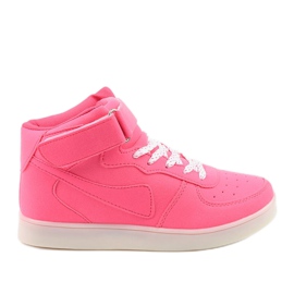Sabana rosa leuchtende hohe Sneakers