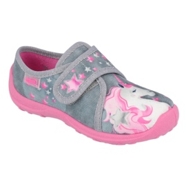 Befado Kinderschuhe 560X117 rosa silber- grau