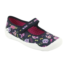 Befado Kinderschuhe 114Y359 schwarz lila rosa mehrfarbig