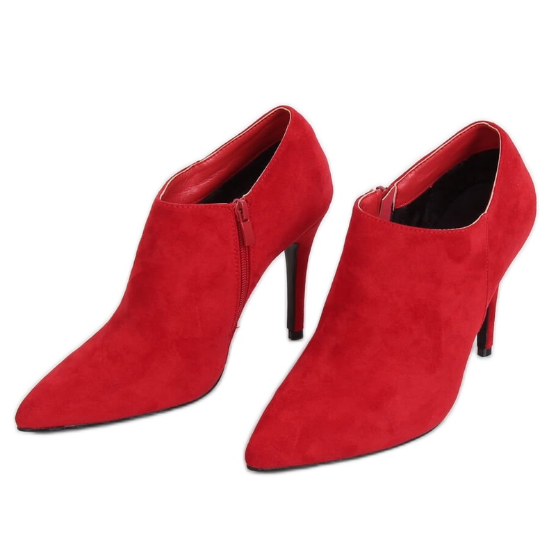 Rote Wildlederschuhe mit Stilettoabsatz TX-1850 Red