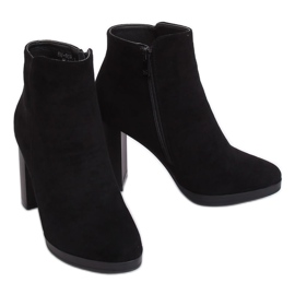 Schwarze Stiefel mit hohen Absätzen BM-9091-1 Schwarz