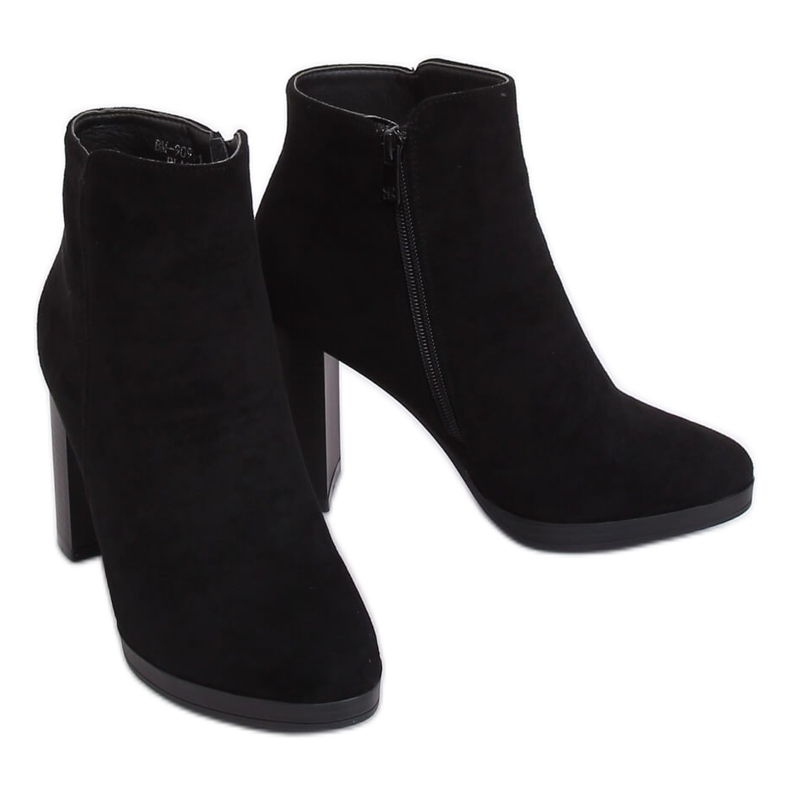 Schwarze Stiefel mit hohen Absätzen BM-9091-1 Schwarz