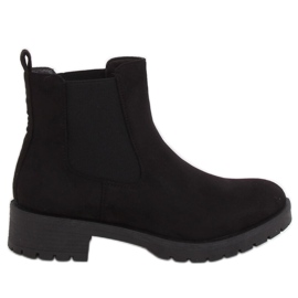 Schwarze Chelsea-Boots für Damen JY2000 Schwarz