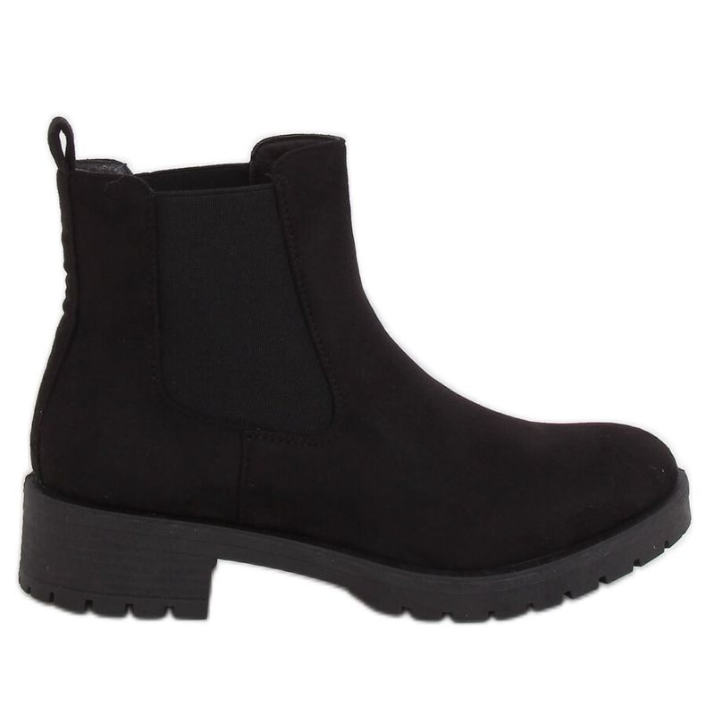 Schwarze Chelsea-Boots für Damen JY2000 Schwarz
