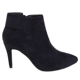Marineblaue Stiefel auf einem hohen Absatz 3148 Blue