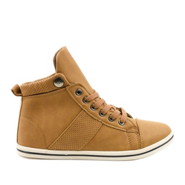 Klassische braune High-Top-Damensneaker BK-08