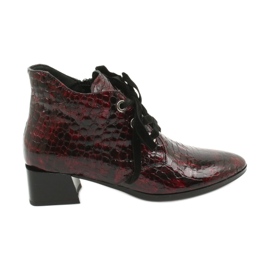 Gamis Lackierte Schlangenhautstiefel 4055 schwarz rot