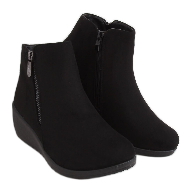 Schwarz Schwarz Keilstiefel E3267 Schwarz