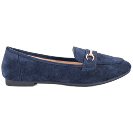 Anesia Paris Elegante Wildleder-Loafer marineblau blau
