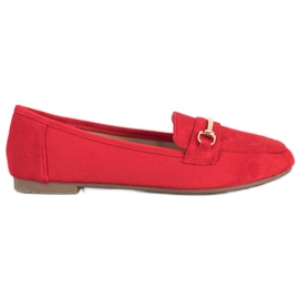 Anesia Paris Elegante Wildleder-Loafer rot