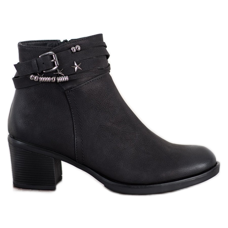 Goodin Schwarze Stiefeletten mit Ornamenten
