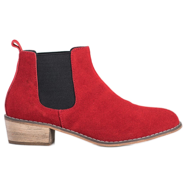 Goodin Chelsea-Stiefel aus Leder rot