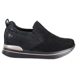 Filippo Slip-On-Schuhe aus Leder schwarz