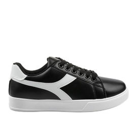 Schwarze stylische Damen Sneaker LV99P-1 weiß