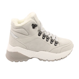 Sportliche bequeme Stiefel Lee Cooper LCJL-20-31-151 beige grau