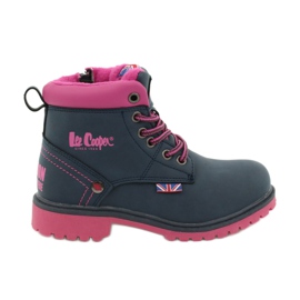 Lee Cooper KID NAVY Trapper mit Reißverschluss marine pink