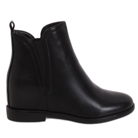 Schwarze Chelsea-Boots mit versteckten Absätzen 0-361 Schwarz