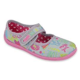 Befado Kinderschuhe 945Y430 rosa grau mehrfarbig