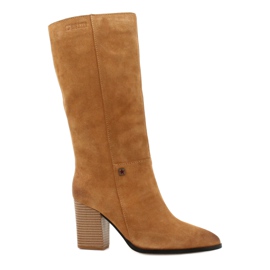 Wildleder Cowboystiefel Big Star GG274345 Camel braun gelb