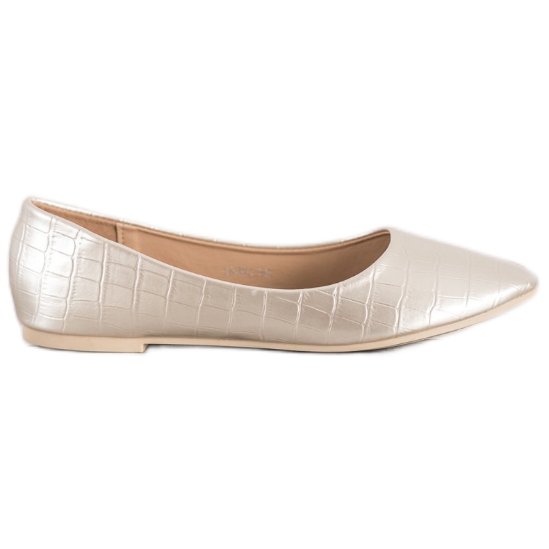 Weide Ballerina in Spitz beige