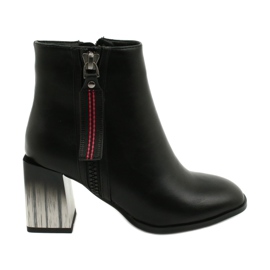 Stilvolle schwarze Damen-Stiefeletten mit hohem Absatz Filippo DBT1548/20 BK