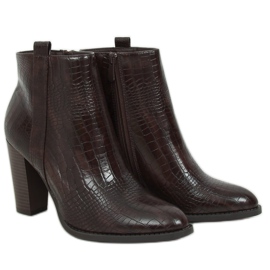 Braune High Heels aus Schlangenleder UK10 Braun