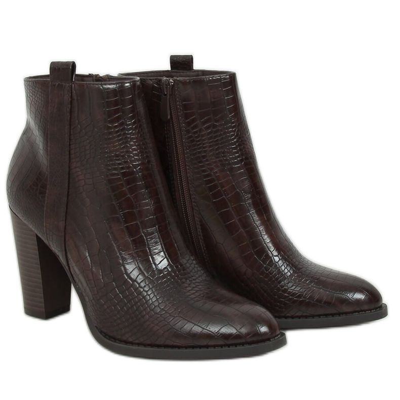 Braune High Heels aus Schlangenleder UK10 Braun