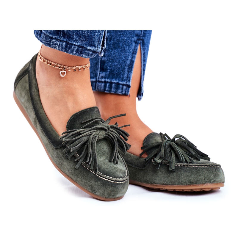 Damen Loafer Maciejka Leder Oliv 04830-24 grün