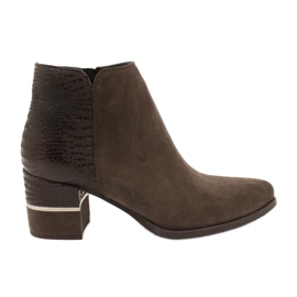 Stilvolle Gamis 4005 braune Wildlederstiefel