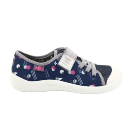 Befado Kinderschuhe 251Y149 marineblau rosa silber grau