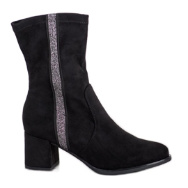 Goodin Stylische Slip-On-Stiefel schwarz