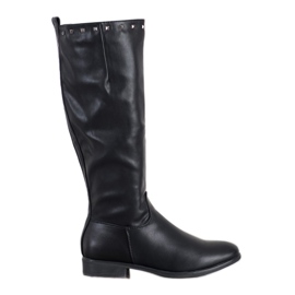 Goodin Stiefel mit flachem Absatz schwarz