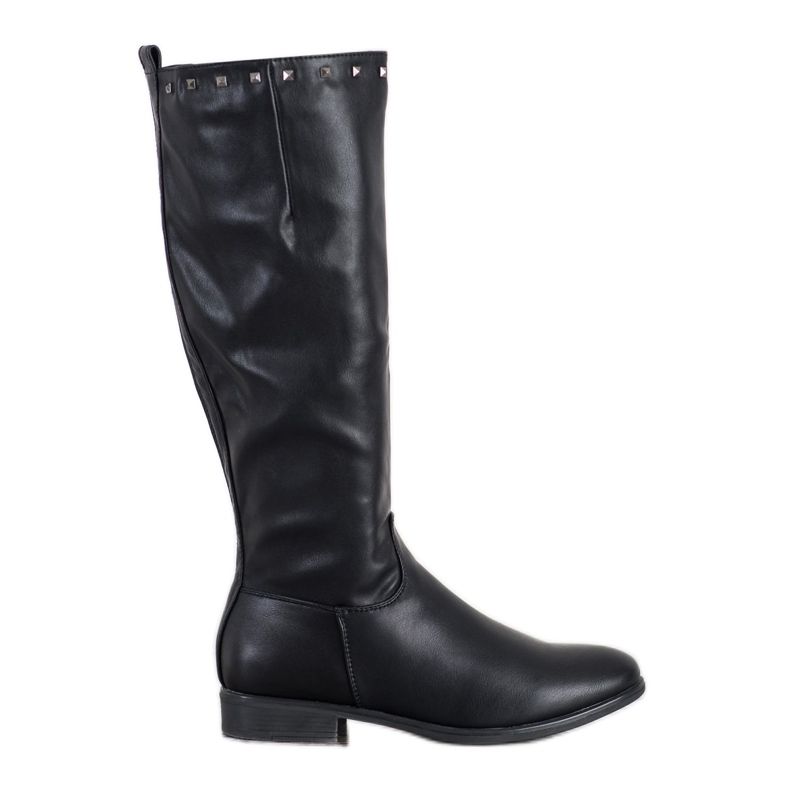 Goodin Stiefel mit flachem Absatz schwarz